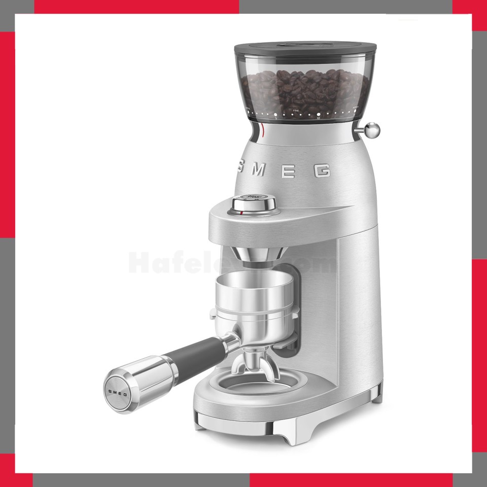 Máy xay cà phê Smeg, model CGF02SSEU, màu thép không gỉ (màu inox)