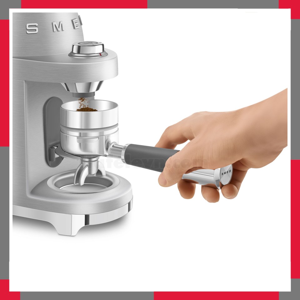 Máy xay cà phê Smeg, model CGF02SSEU, màu thép không gỉ (màu inox)