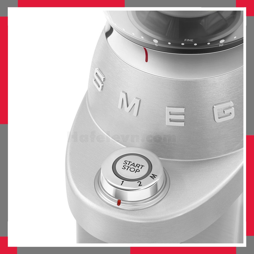 Máy xay cà phê Smeg, model CGF02SSEU, màu thép không gỉ (màu inox)