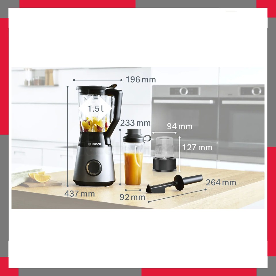 Máy xay sinh tố u0026 xay nhuyễn Bosch MMB6177S Serie 4