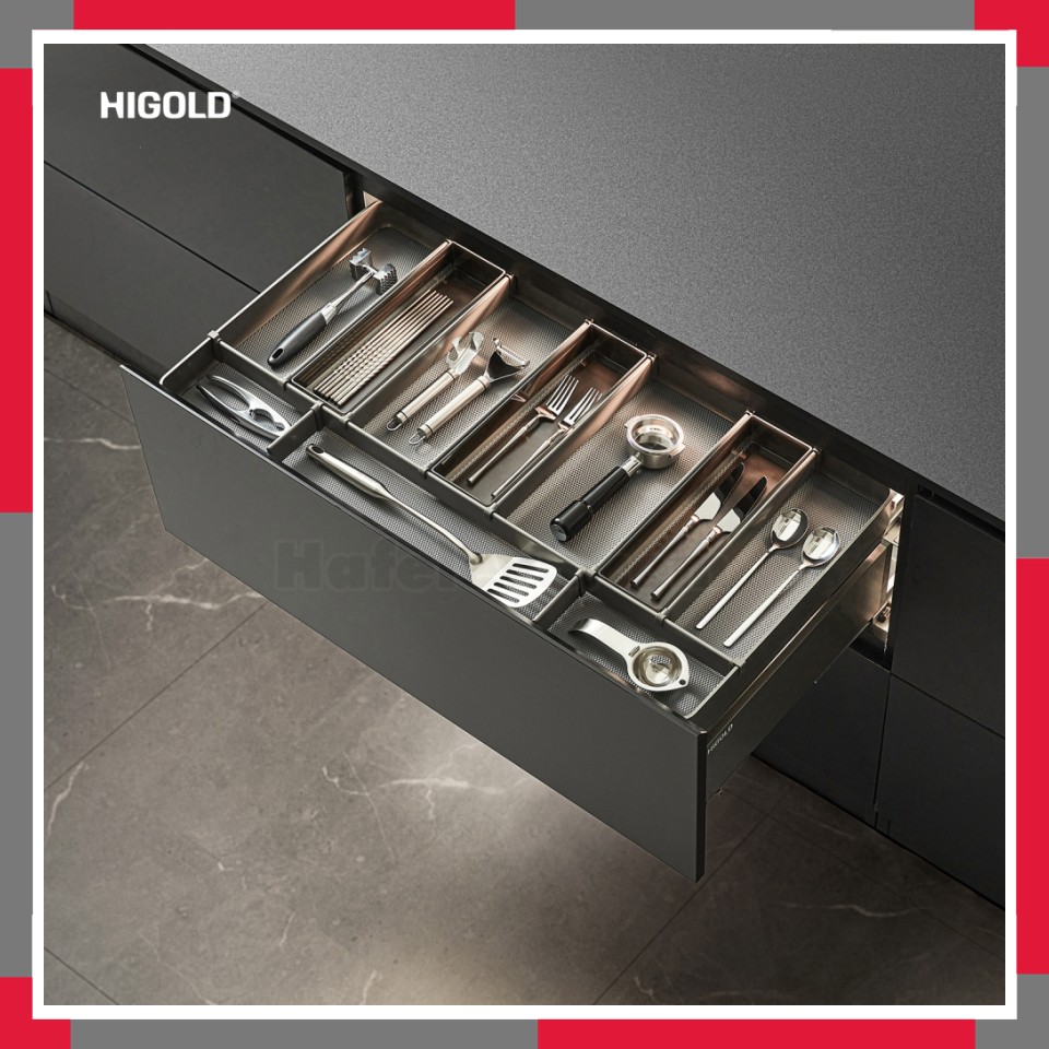 Ngăn kéo âm tích hợp hệ khay chia thìa dĩa Shearer 4.0 HiGold 301853