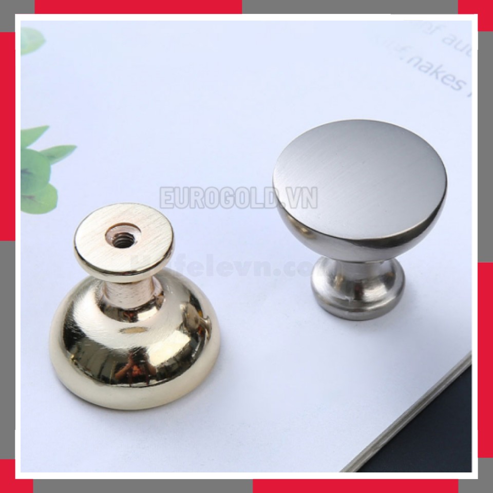 Núm Tủ Hợp Kim Cao Cấp Màu Crom Bóng EuroGold BHK137