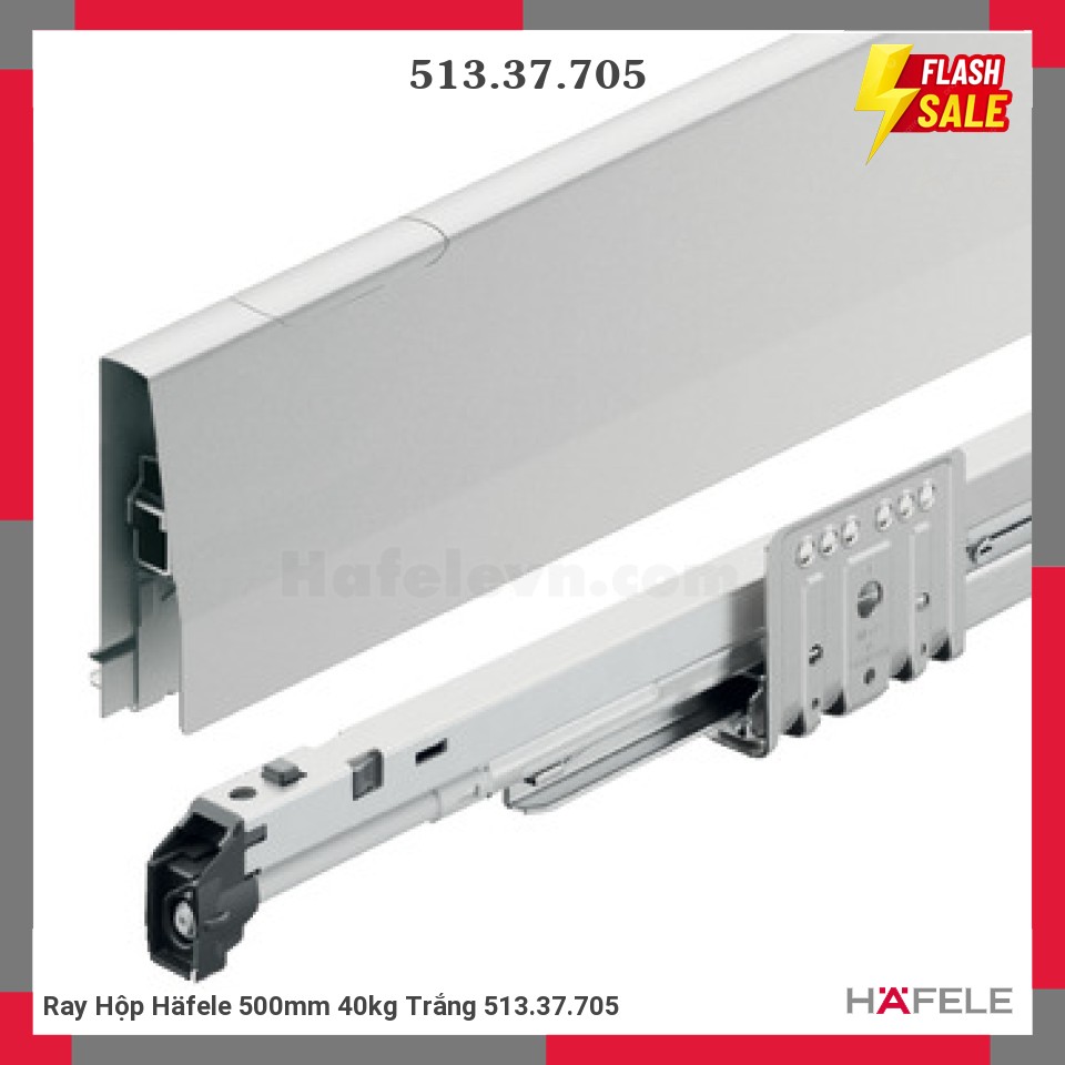Ray Hộp Häfele 500mm 40kg Trắng 513.37.705