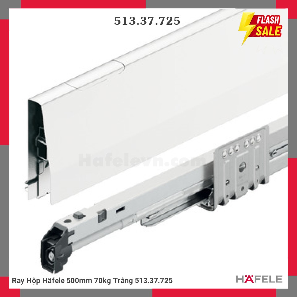 Ray Hộp Häfele 500mm 70kg Trắng 513.37.725