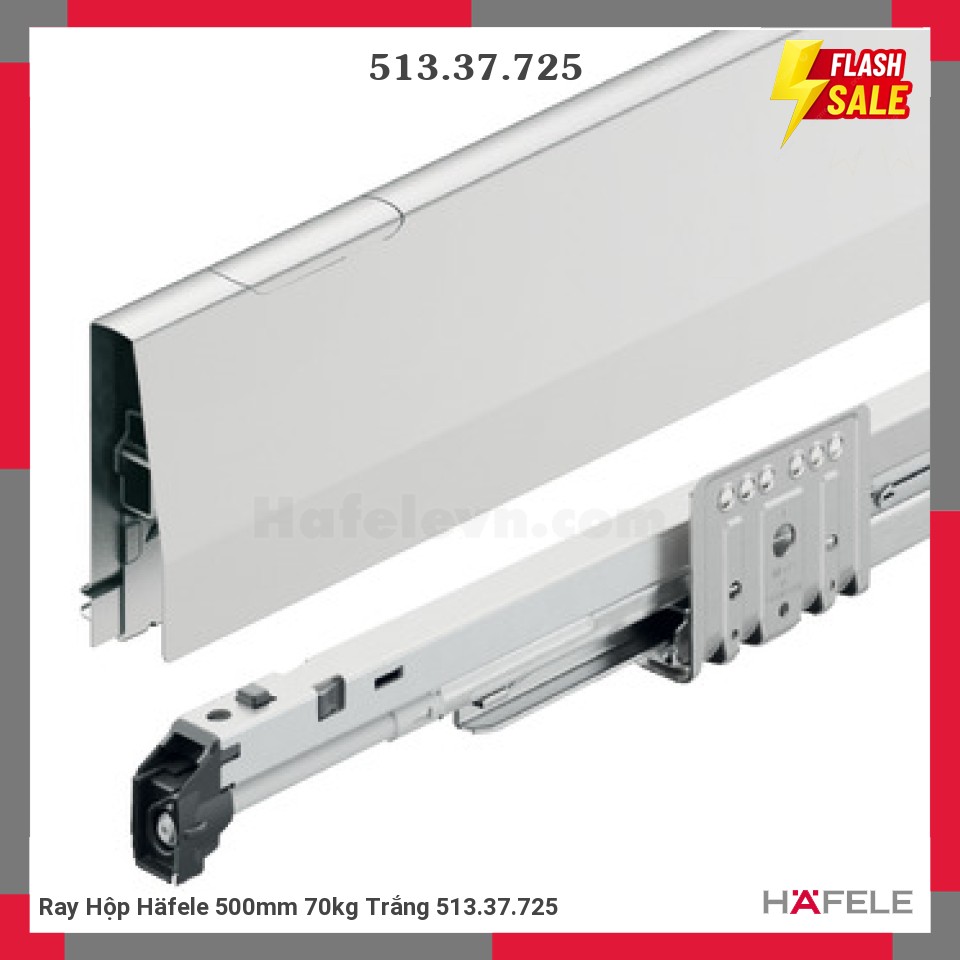 Ray Hộp Häfele 500mm 70kg Trắng 513.37.725