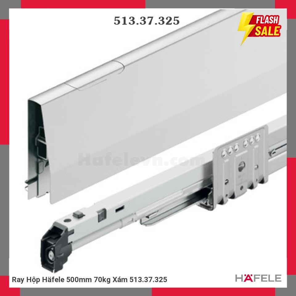 Ray Hộp Häfele 500mm 70kg Xám 513.37.325