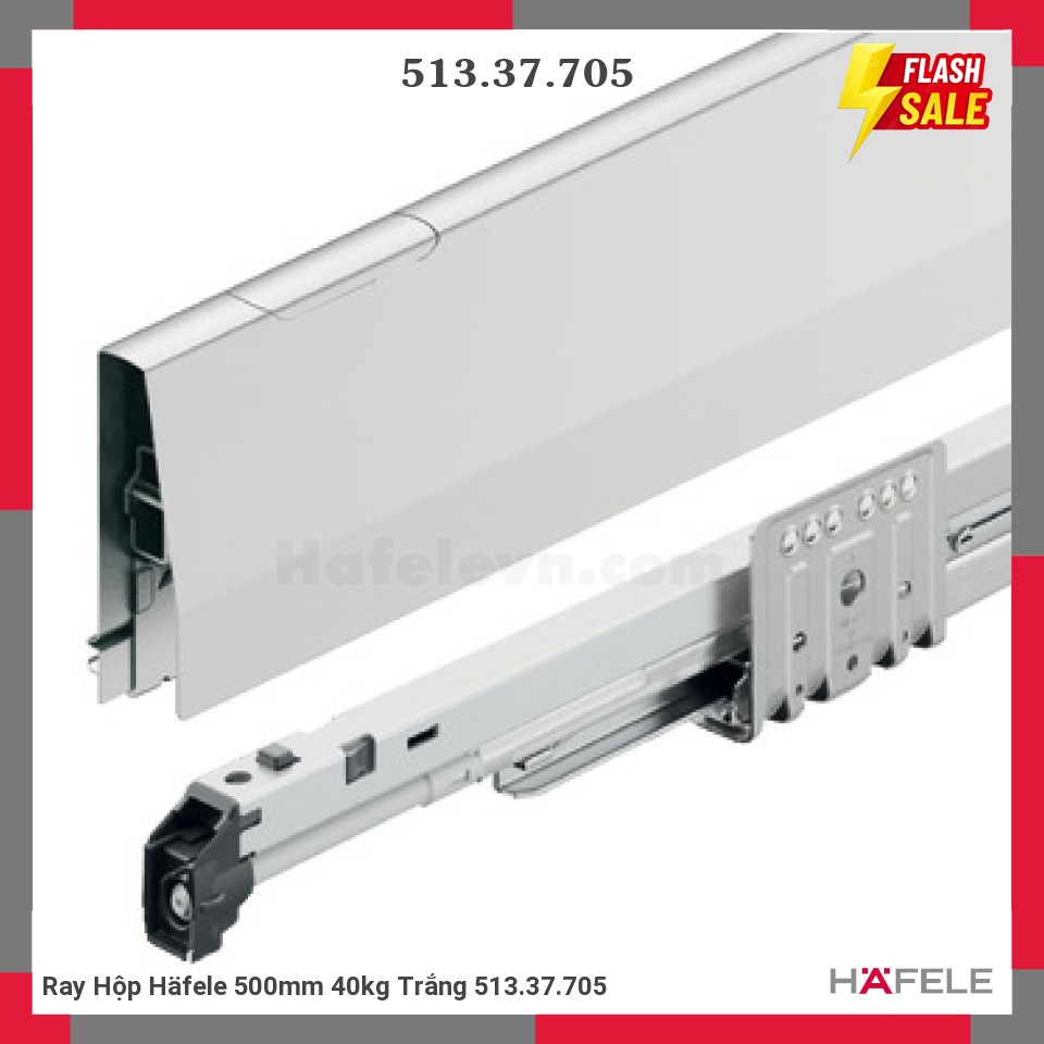 Ray Hộp Häfele 500mm 40kg Trắng 513.37.705