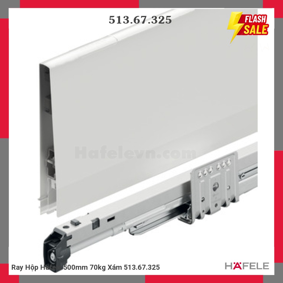 Ray Hộp Häfele 500mm 70kg Xám 513.67.325