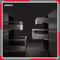 Ray hộp giảm chấn Higold - ngăn kéo âm, cao 167mm HiGold 820020