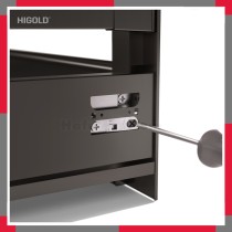 Ray hộp giảm chấn Higold - ngăn kéo âm, cao 167mm HiGold 820020
