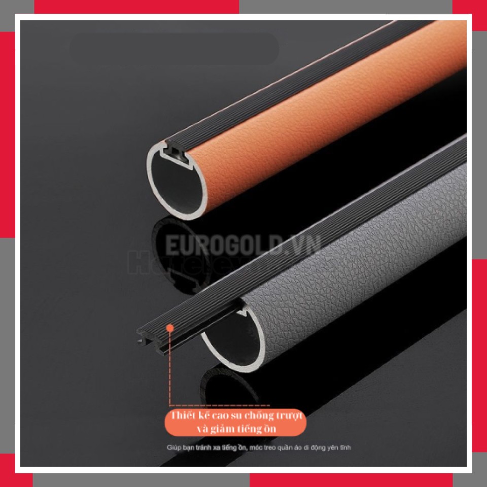 Suốt áo Tròn Hợp Kim Bọc Da Màu Nâu Cao Cấp EuroGold BS02N