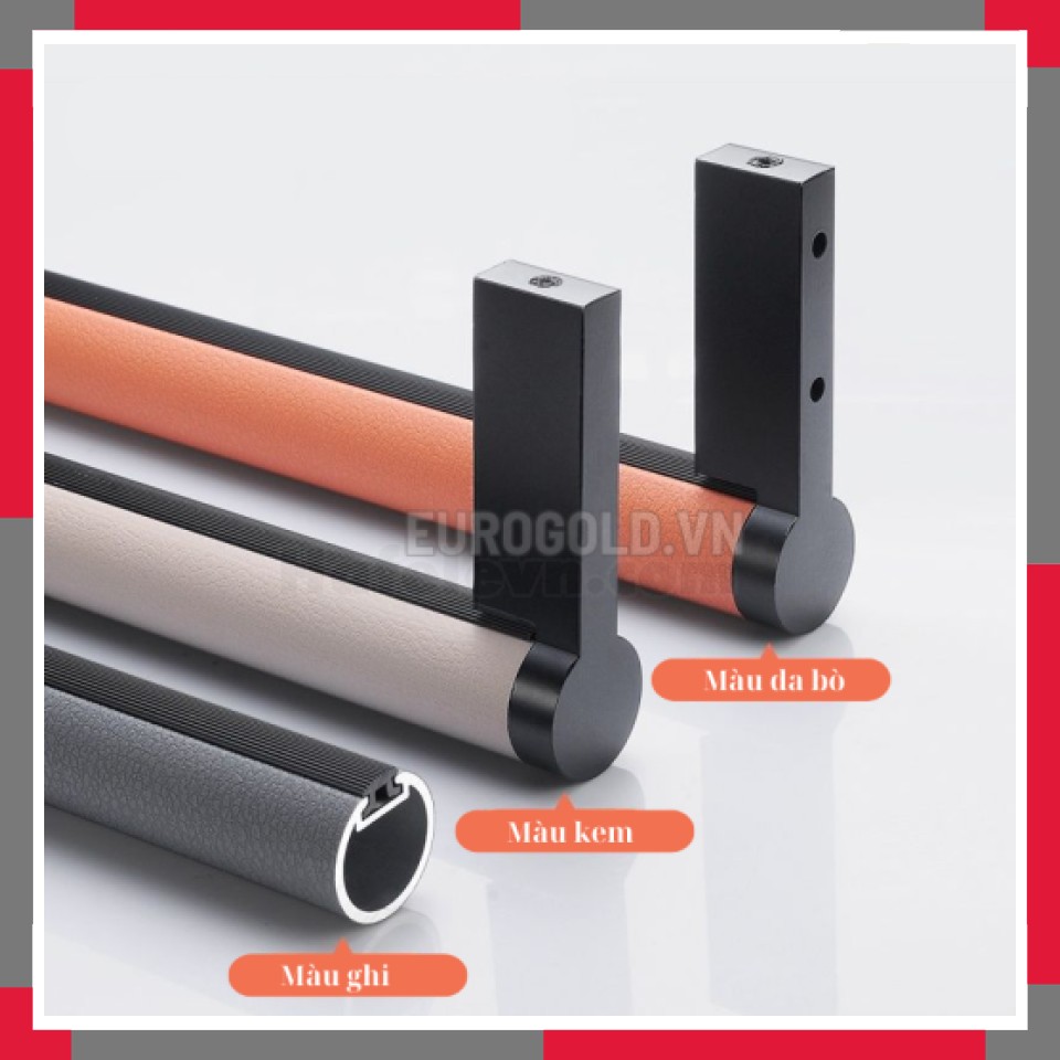Suốt áo Tròn Hợp Kim Bọc Da Màu Nâu Cao Cấp EuroGold BS02N