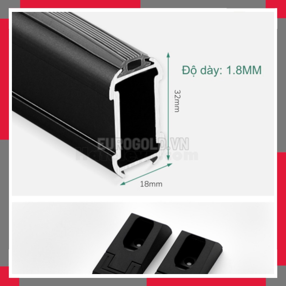 Suốt Treo Quần áo Cao Cấp Hợp Kim Nhôm EuroGold BS01G