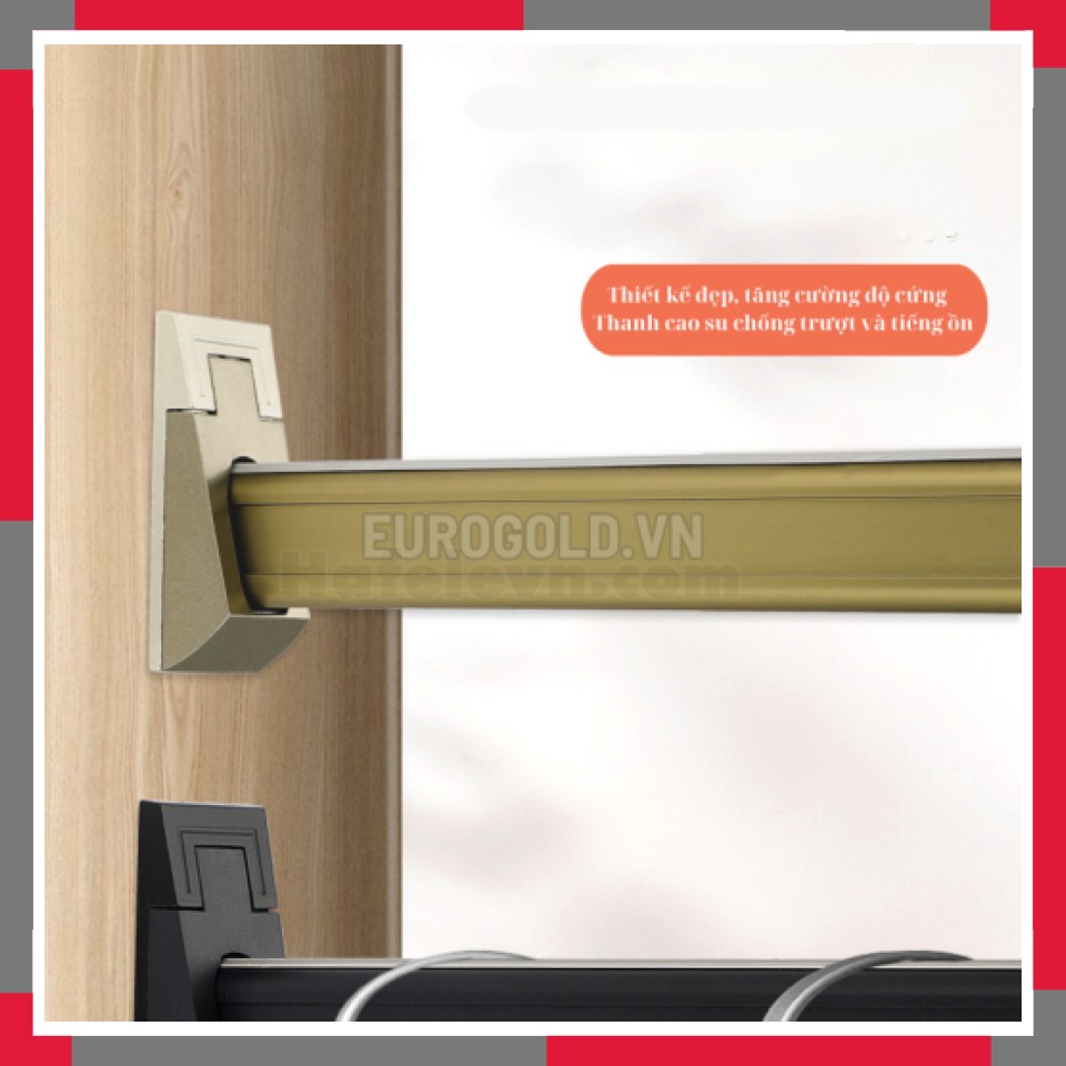 Suốt Treo Quần áo Cao Cấp Hợp Kim Nhôm EuroGold BS01V