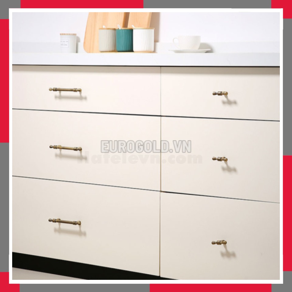 Tay Nắm đồng Nguyên Chất Kiểu Cổ Phong Cách Châu Âu EuroGold BHG190