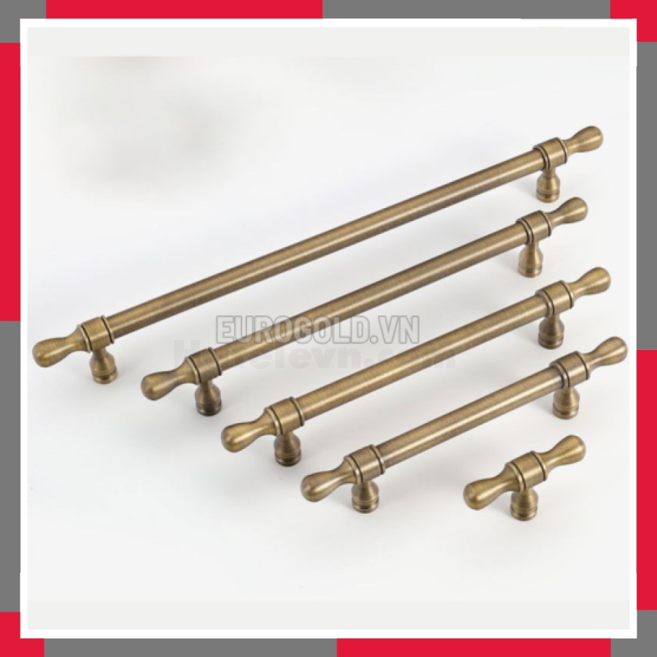 Tay Nắm đồng Nguyên Chất Kiểu Cổ Phong Cách Châu Âu EuroGold BHG190