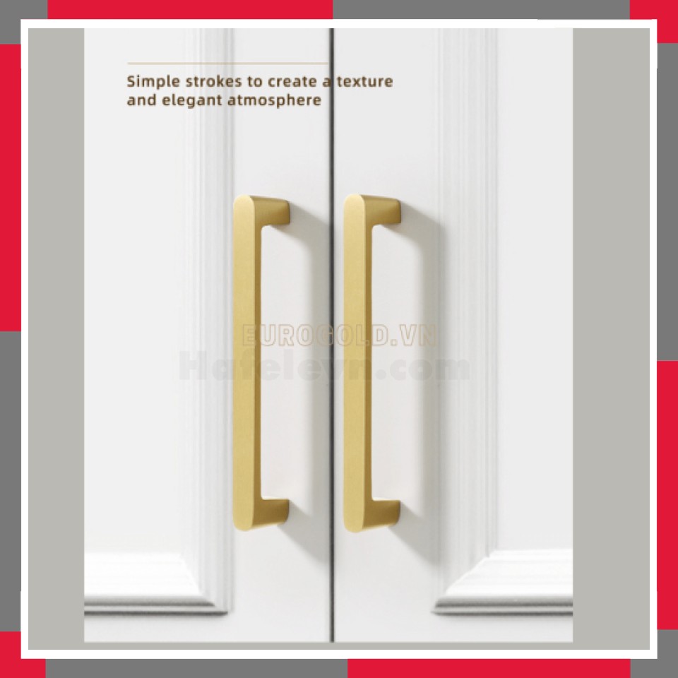 Tay Nắm Tủ đồng Nguyên Chất EuroGold BHF52
