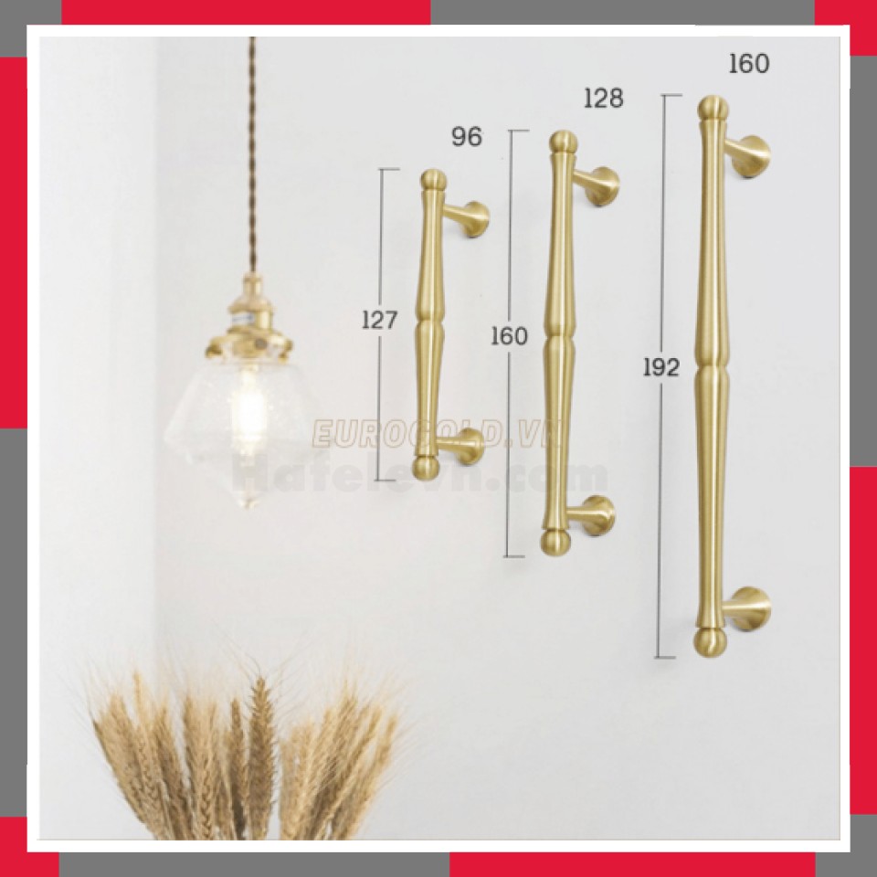 Tay Nắm Tủ đồng Nguyên Chất EuroGold BHG118