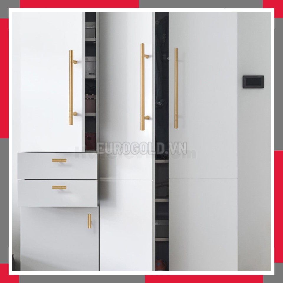 Tay Nắm Tủ đồng Nguyên Chất EuroGold BHG138