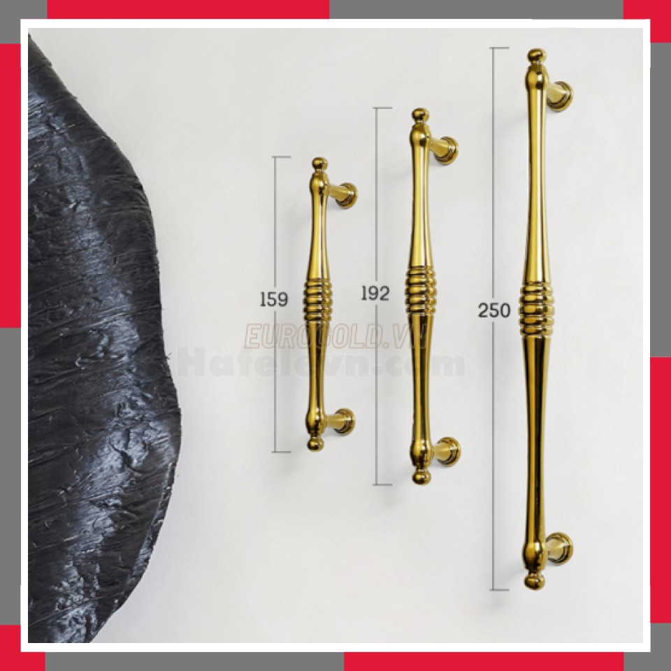 Tay Nắm Tủ Hợp Kim Mạ Vàng Pvd Vàng Bóng Cao Cấp EuroGold BHGYG29