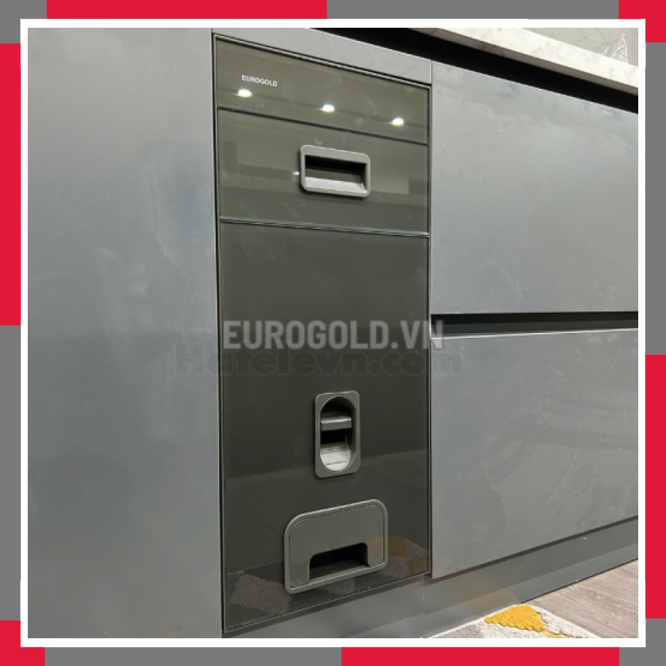 Thùng Gạo Mặt Gương Màu Ghi EuroGold GB300G