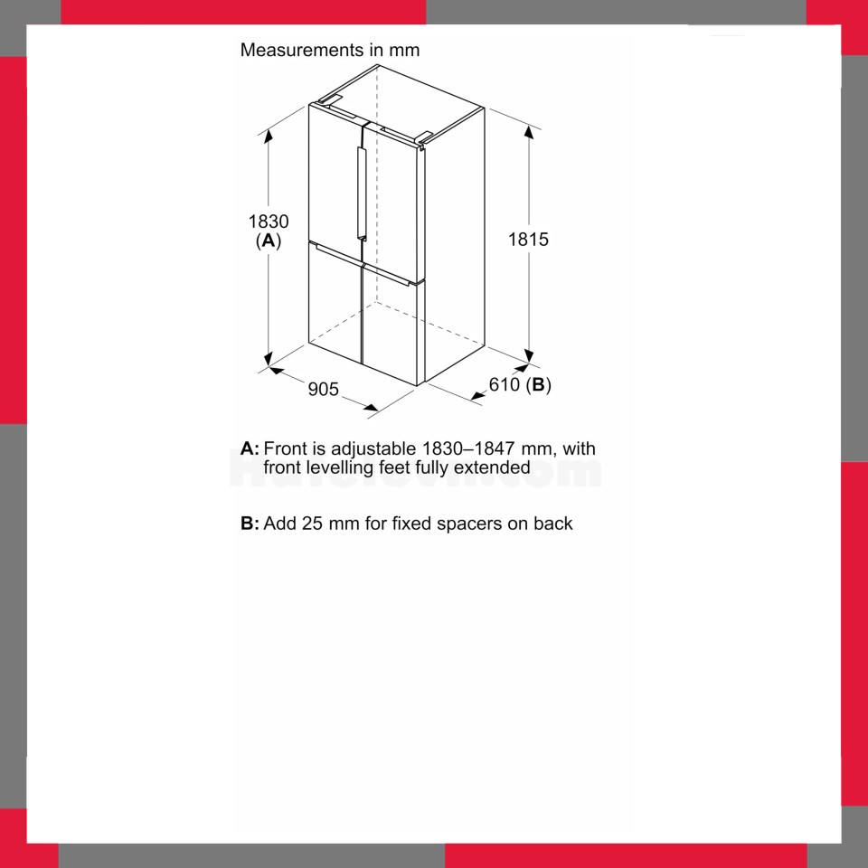 Tủ lạnh có ngăn đá Bosch KFN96APEAG Serie 4