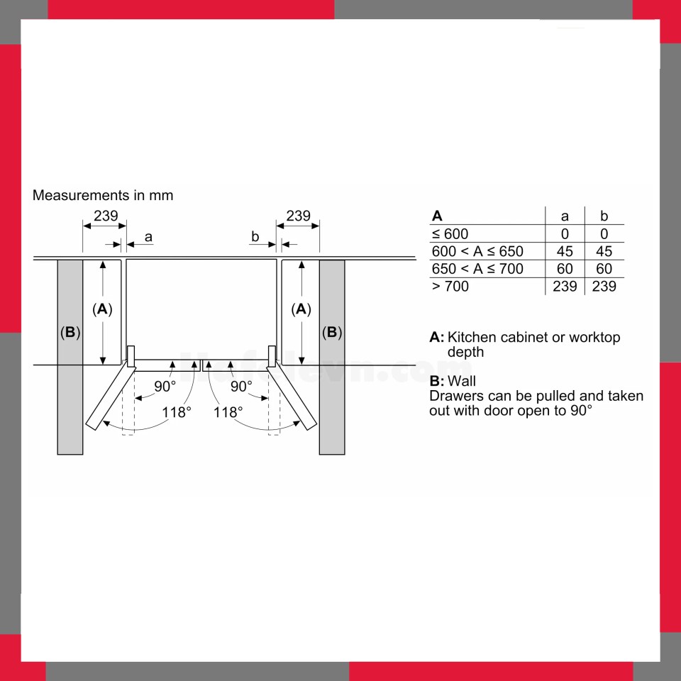 Tủ lạnh có ngăn đá Bosch KFN96APEAG Serie 4