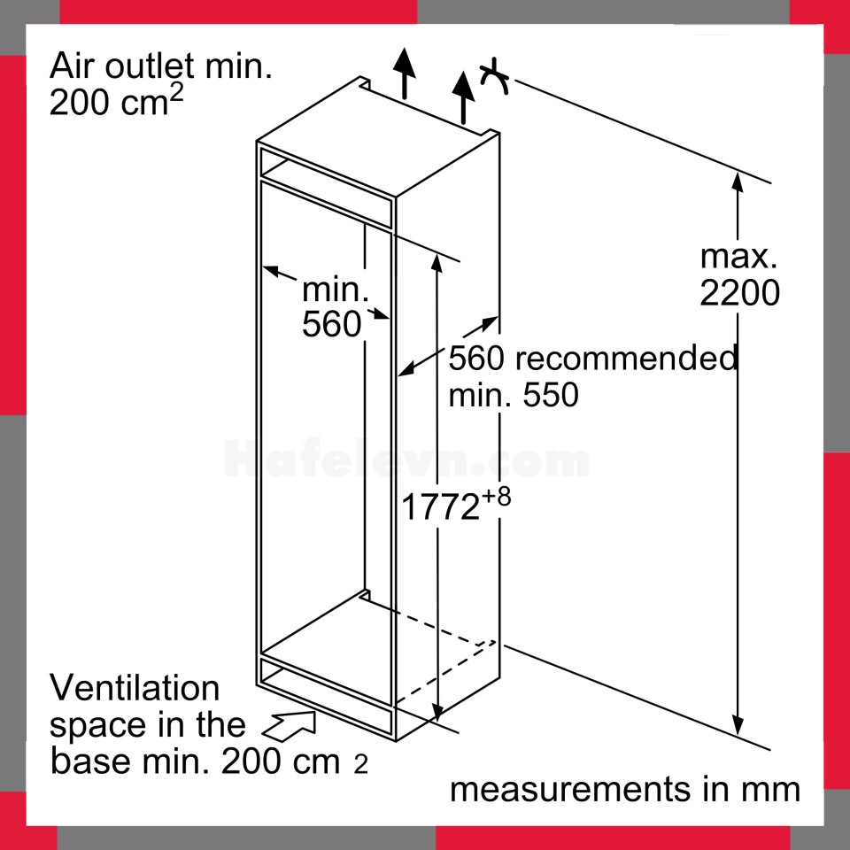 Tủ lạnh có ngăn đá Bosch KIN86AF30O Serie 6