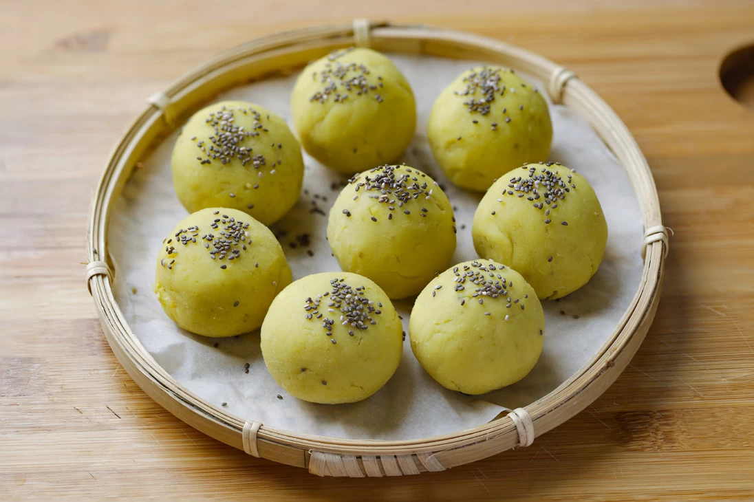 BÁNH KHOAI LANG PHÔ MAI HẠT CHIA