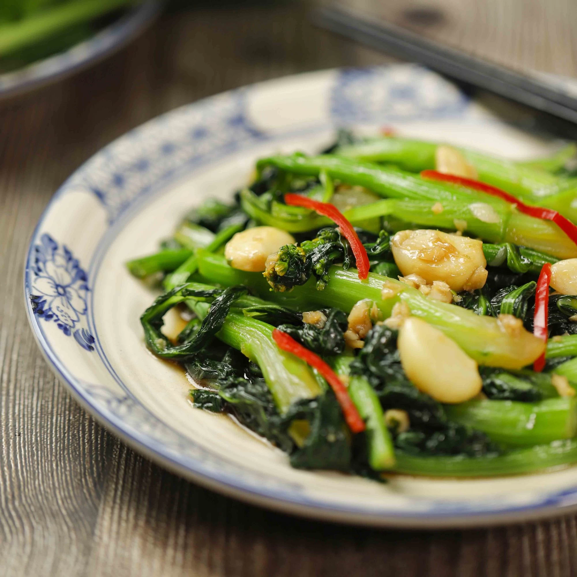 CẢI NGỒNG XÀO TỎI