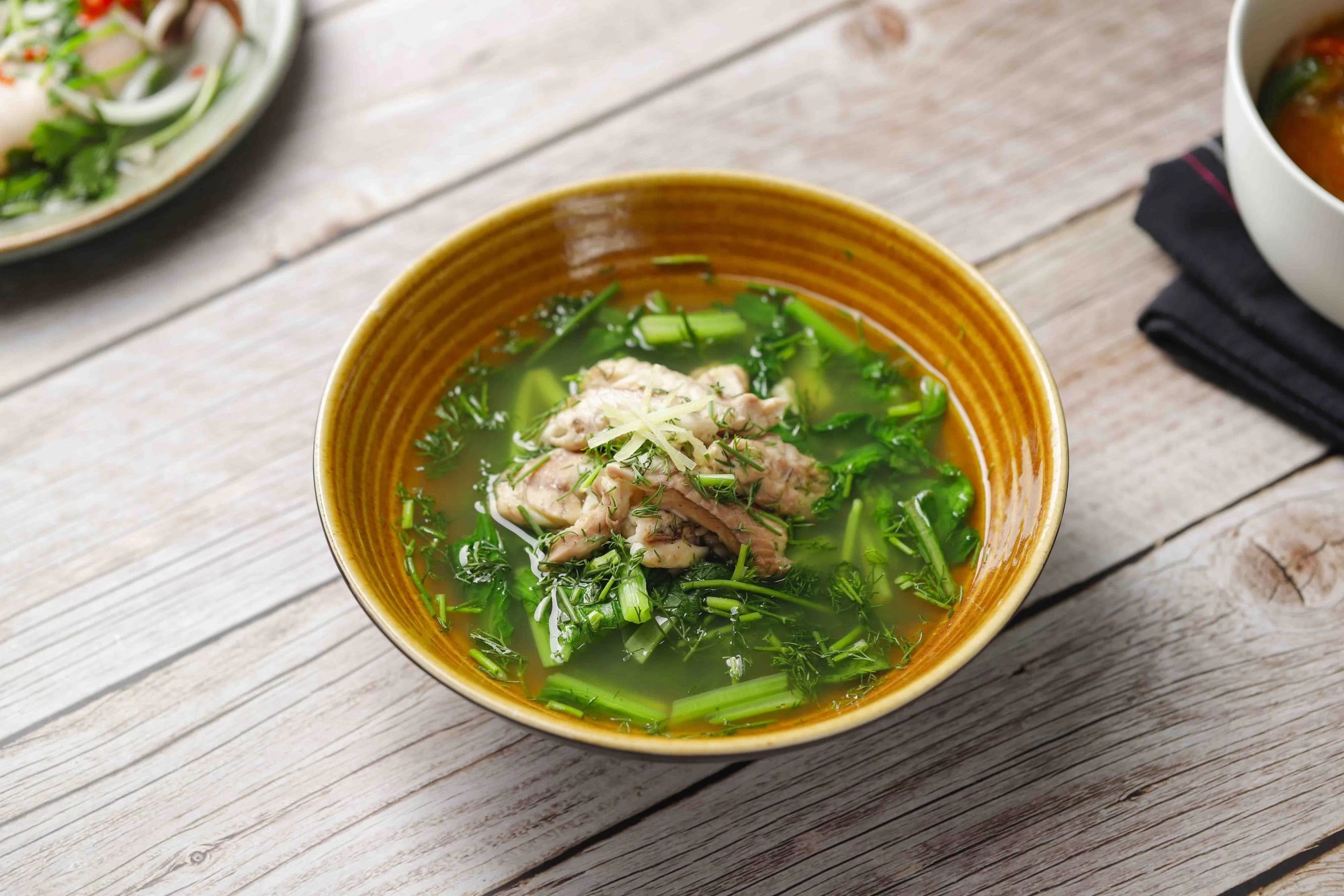CANH CẢI CÁ RÔ ĐỒNG