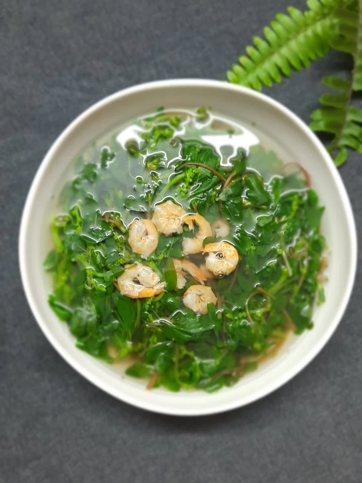 CANH RAU TẬP TÀNG NẤU TÔM