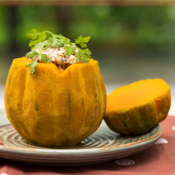ĐẬU PHỤ NHỒI BÍ ĐỎ