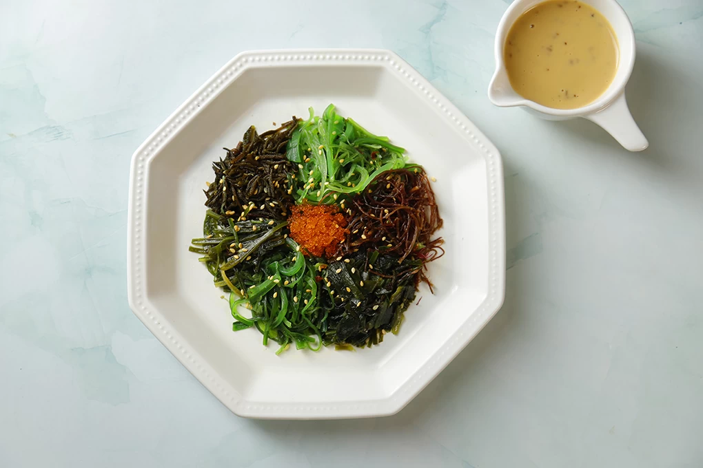SALAD 7 VỊ RONG BIỂN VỚI SỐT MÈ RANG