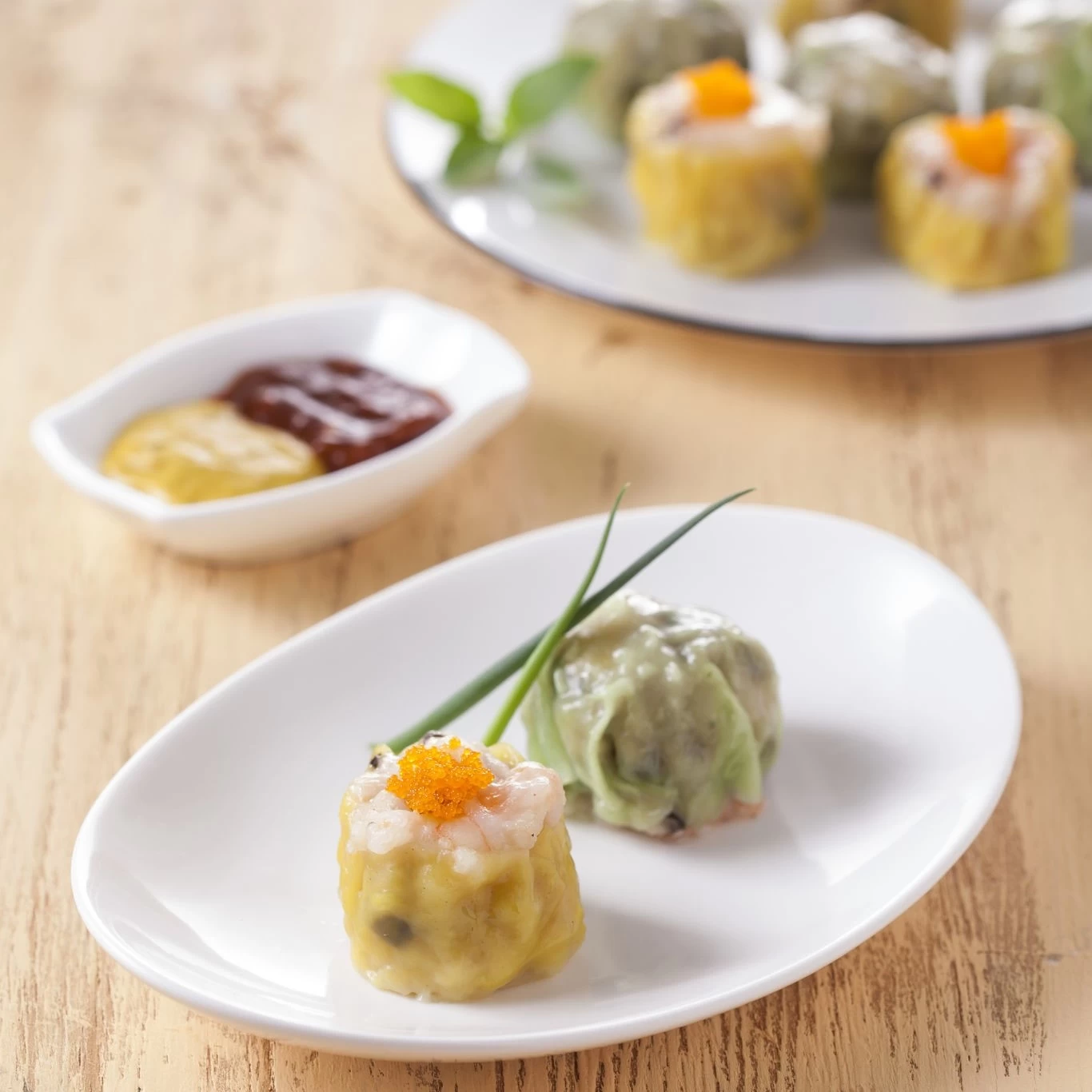 XÍU MẠI THỊT HEO VỚI RAU MÙI