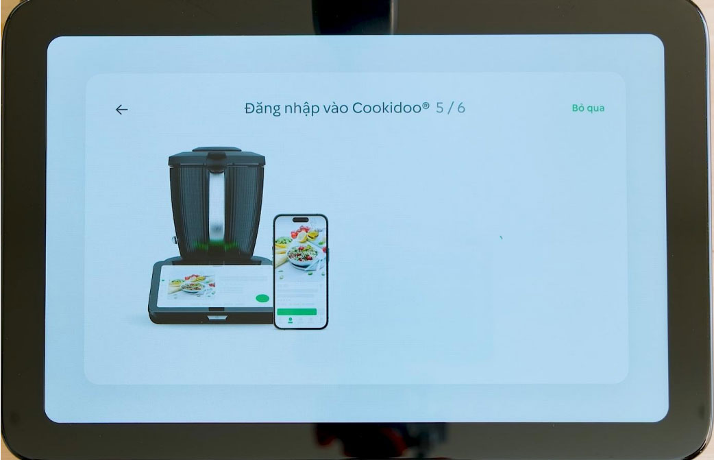 Đăng nhập tài khoản cho máy Thermomix TM7