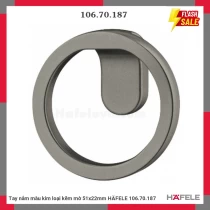 Tay nắm màu kim loại kẽm mờ 51x22mm HÄFELE 106.70.187