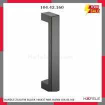 HANDLE ZI.SATIN BLACK 166X37 MM. Hafele 104.42.160