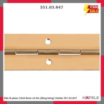 Bản lề piano 32x0.8mm x3.5m (đồng bóng) Hafele 351.03.847