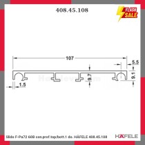 Slido F-Pa72 60B con.prof.top/bott.1 do. HÄFELE 408.45.108