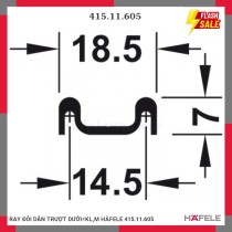 RAY ĐÔI DẪN TRƯỢT DƯỚI=KL,M HÄFELE 415.11.605