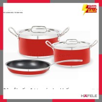 Bộ Nồi Chảo Màu Đỏ Hafele 531.08.042