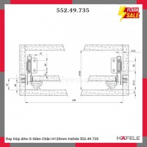 Ray Hộp Alto-S Giảm Chấn H120mm Hafele 552.49.735