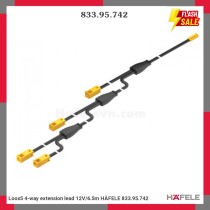 Loox5 4-way extension lead 12V/6.5m HÄFELE 833.95.742