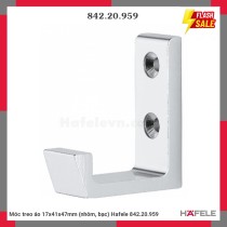 Móc treo áo 17x41x47mm (nhôm, bạc) Hafele 842.20.959