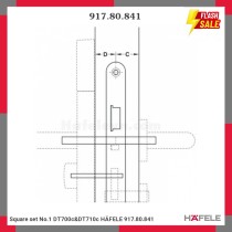 Square set No.1 DT700c&DT710c HÄFELE 917.80.841