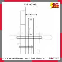 Bộ vít Screw Set No.2 black DT700/710 HÄFELE 917.80.882