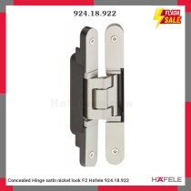 Concealed Hinge satin nickel look F2 Hafele 924.18.922