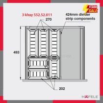 Hệ chia inox chiều dài 270mm HÄFELE 552.52.011