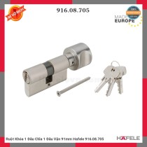 Ruột Khóa 1 Đầu Chìa 1 Đầu Vặn 91mm Hafele 916.08.705